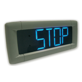 Custom-made compact LED clock with clips for bus/coach